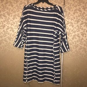 Ann Mashburn Striped Dolman Shift Dress Medium M